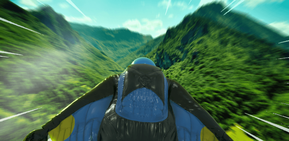 Base Jump Wing Suit Flying