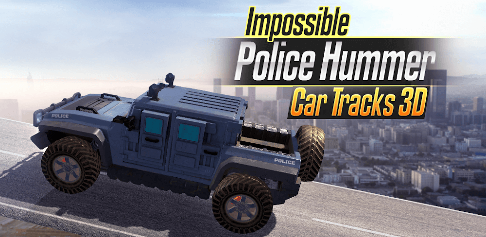 Impossible Police Hummer Car Tracks 3D