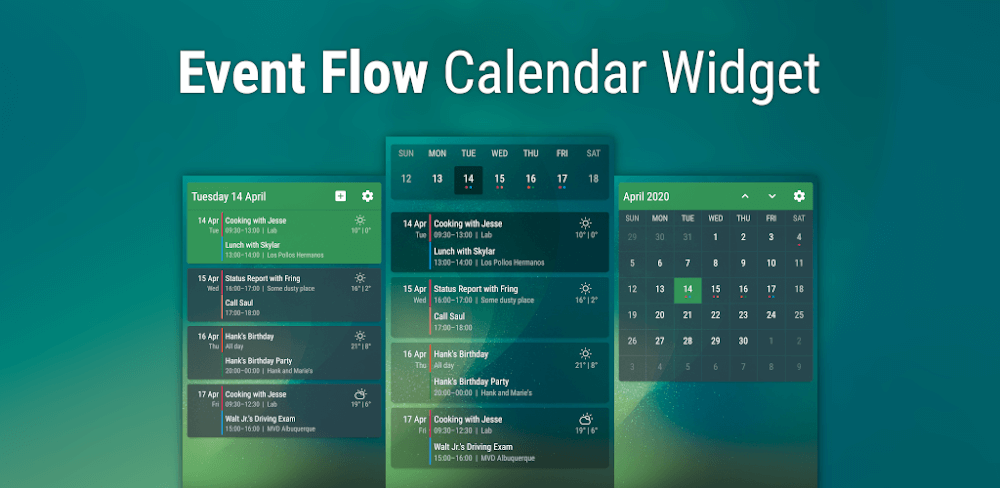 Event Flow Calendar Widget