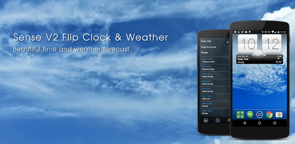 Sense V2 Flip Clock &#038; Weather